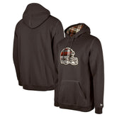 Cleveland Browns New Era 3rd Down Plaid Pullover Hoodie Brown | NFL