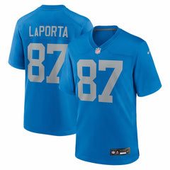 Sam LaPorta Detroit Lions Alternate Game Jersey Blue | Nike for Sale