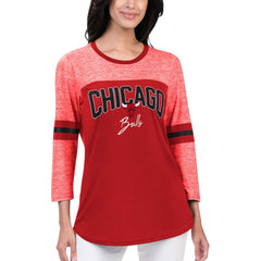 Chicago Bulls G-III 4Her by Carl Banks Women's Play the Game 3/4-Sleeve T-Shirt Red - NBA