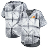 Phoenix Suns G-III 4Her by Carl Banks Women's Tournament Raglan Oversized Tie-Dye V-Neck T-Shirt Black - NBA