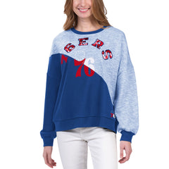 Philadelphia 76ers G-III 4Her by Carl Banks Women's Benches Split Pullover Sweatshirt Royal - NBA