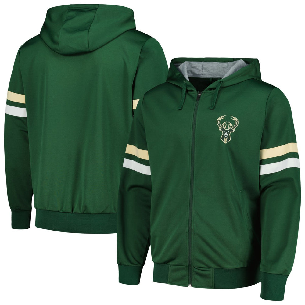 Milwaukee Bucks G-III Sports by Carl Banks Contender Full-Zip Hoodie Jacket Hunter Green - NBA