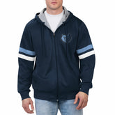Memphis Grizzlies G-III Sports by Carl Banks Contender Full-Zip Hoodie Jacket Navy - NBA