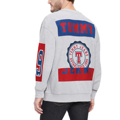Philadelphia 76ers Tommy Jeans Hayes Crew Neck Pullover Sweatshirt Heather Gray - NBA