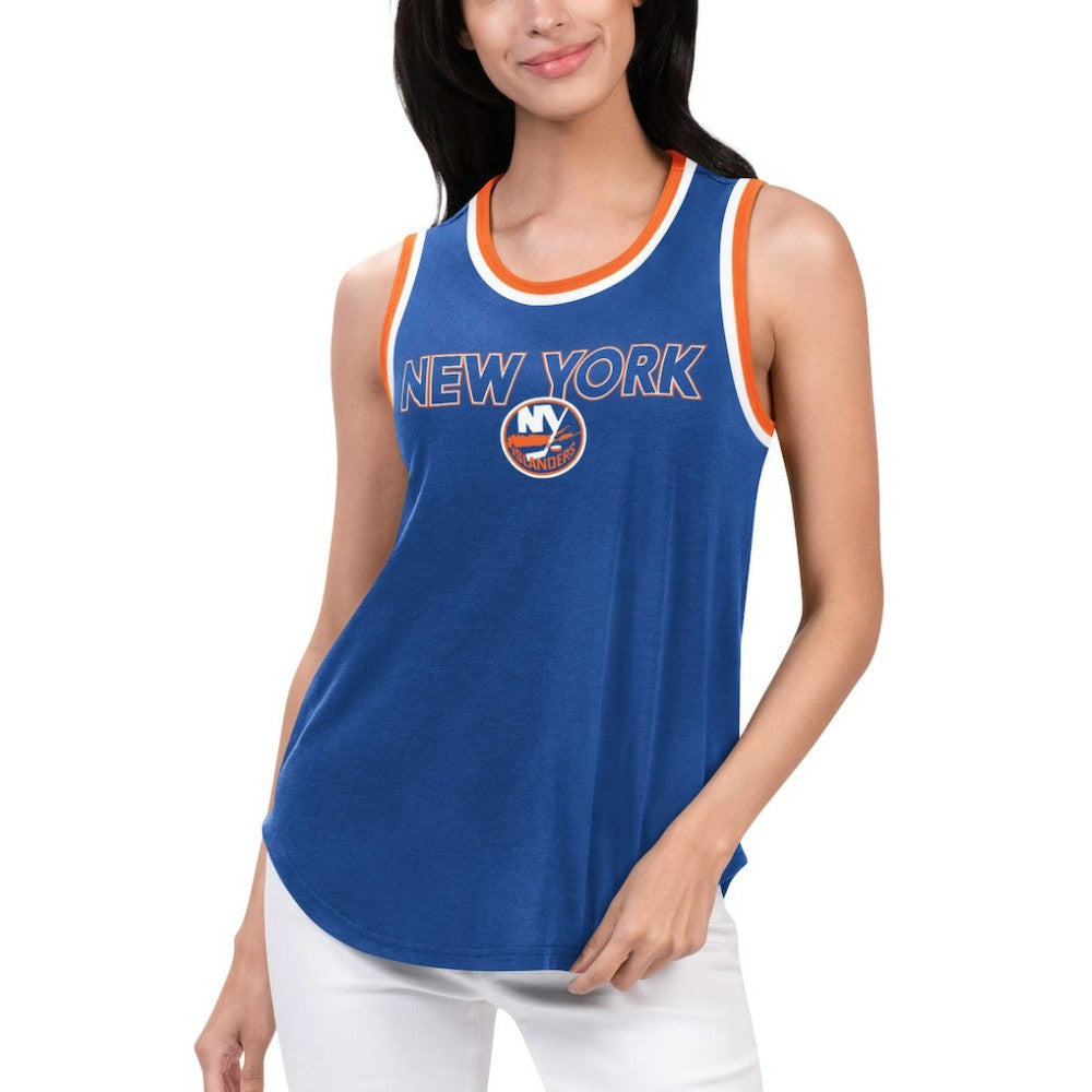 New York Islanders G-III 4Her by Carl Banks Women's Strategy Tank Top - Royal - NHL