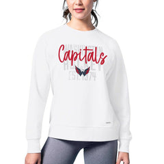 Washington Capitals MSX by Michael Strahan Women's Millie Raglan Pullover Sweatshirt - White - NHL