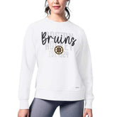 Boston Bruins MSX by Michael Strahan Women's Millie Raglan Pullover Sweatshirt - White - NHL