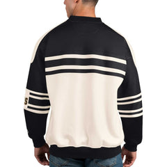 Boston Bruins Starter Defense Fleece Crewneck Pullover Sweatshirt - White - NHL