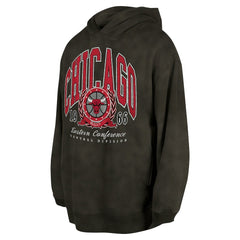 Chicago Bulls Unisex Oversized Essentials Pigment Wash Fleece Pullover Hoodie Charcoal - NBA