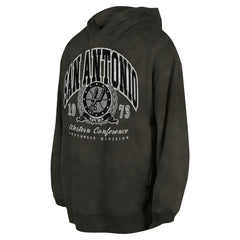 San Antonio Spurs Unisex Oversized Essentials Pigment Wash Fleece Pullover Hoodie Charcoal - NBA