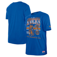 New York Knicks Enzyme Wash Oversized T-Shirt Blue - NBA