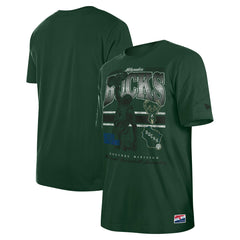 Milwaukee Bucks Enzyme Wash Oversized T-Shirt Hunter Green - NBA