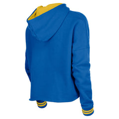 Golden State Warriors Women's Boxy Raw Edge Pullover Hoodie Royal - NBA
