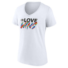 Cincinnati Reds Women's Love Wins V-Neck T-Shirt - MLB