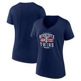 Minnesota Twins Women's Americana Team V-Neck T-Shirt - MLB