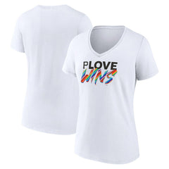 Pittsburgh Pirates Women's Love Wins V-Neck T-Shirt - MLB