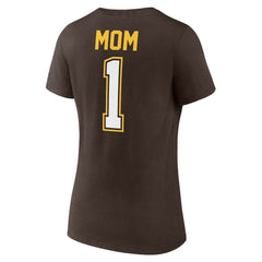 San Diego Padres Women's Mother's Day #1 Mom V-Neck T-Shirt - MLB