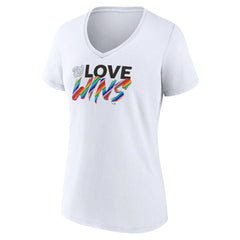 Washington Nationals Women's Love Wins V-Neck T-Shirt - MLB