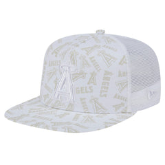 Los Angeles Angels New Era Logo Dunes A-Frame Trucker 9FIFTY Snapback Hat - MLB