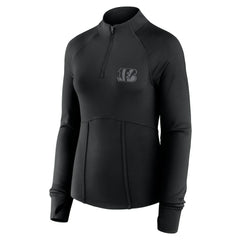 Cincinnati Bengals Women's Elements Raglan Quarter-Zip Jacket Black | Fanatics
