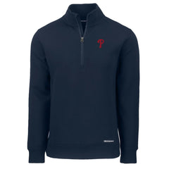 Philadelphia Phillies Cutter & Buck Roam Eco Recycled Quarter-Zip Pullover - MLB