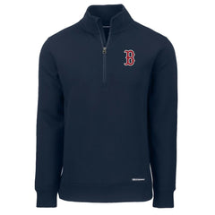 Boston Red Sox Cutter & Buck Roam Eco Recycled Quarter-Zip Pullover - MLB