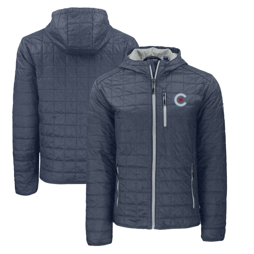 Chicago Cubs Cutter & Buck City Connect Rainier Primaloft Eco Full-Zip Hooded Jacket - MLB