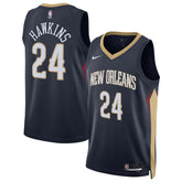 Jordan Hawkins New Orleans Pelicans Unisex Swingman Jersey Icon Edition Navy - NBA