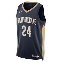 Jordan Hawkins New Orleans Pelicans Unisex Swingman Jersey Icon Edition Navy - NBA