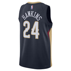 Jordan Hawkins New Orleans Pelicans Unisex Swingman Jersey Icon Edition Navy - NBA