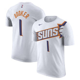 Devin Booker Phoenix Suns 2023/24 Association Name & Number T-Shirt White - NBA