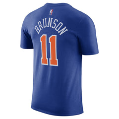 Jalen Brunson New York Knicks Icon Edition Name & Number T-Shirt Blue - NBA