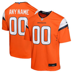 Denver Broncos Youth Mile High Collection Custom Game Jersey Orange | Nike for Sale