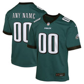 Philadelphia Eagles Youth Custom Game Jersey Midnight Green | Nike for Sale