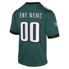 Philadelphia Eagles Youth Custom Game Jersey Midnight Green | Nike for Sale