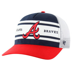 Atlanta Braves '47 Gridiron Super Stripe Relaxed Trucker Hitch Adjustable Hat - MLB