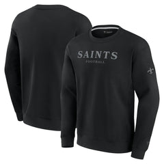 New Orleans Saints Unisex Elements Unlimited Fleece Pullover Sweatshirt Black | Fanatics
