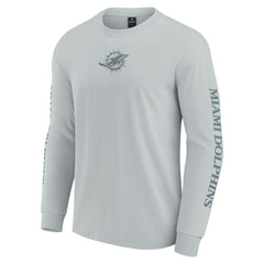 Miami Dolphins Unisex Elements Strive Long Sleeve T-Shirt Gray | Fanatics