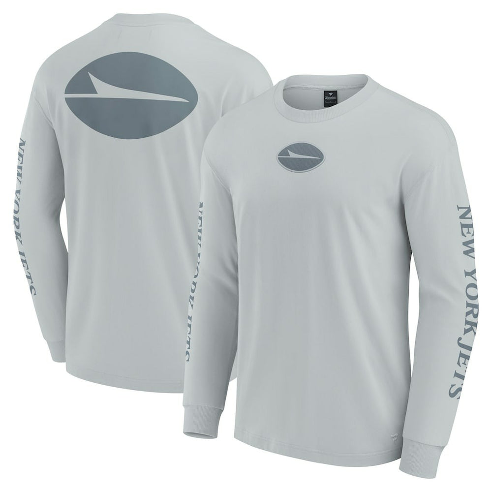 New York Jets Unisex Elements Strive Long Sleeve T-Shirt Gray | Fanatics
