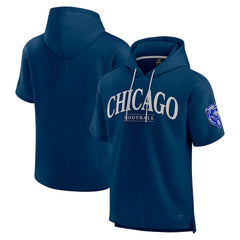 Chicago Bears Unisex Elements Ready Short Sleeve Pullover Hoodie Navy | Fanatics