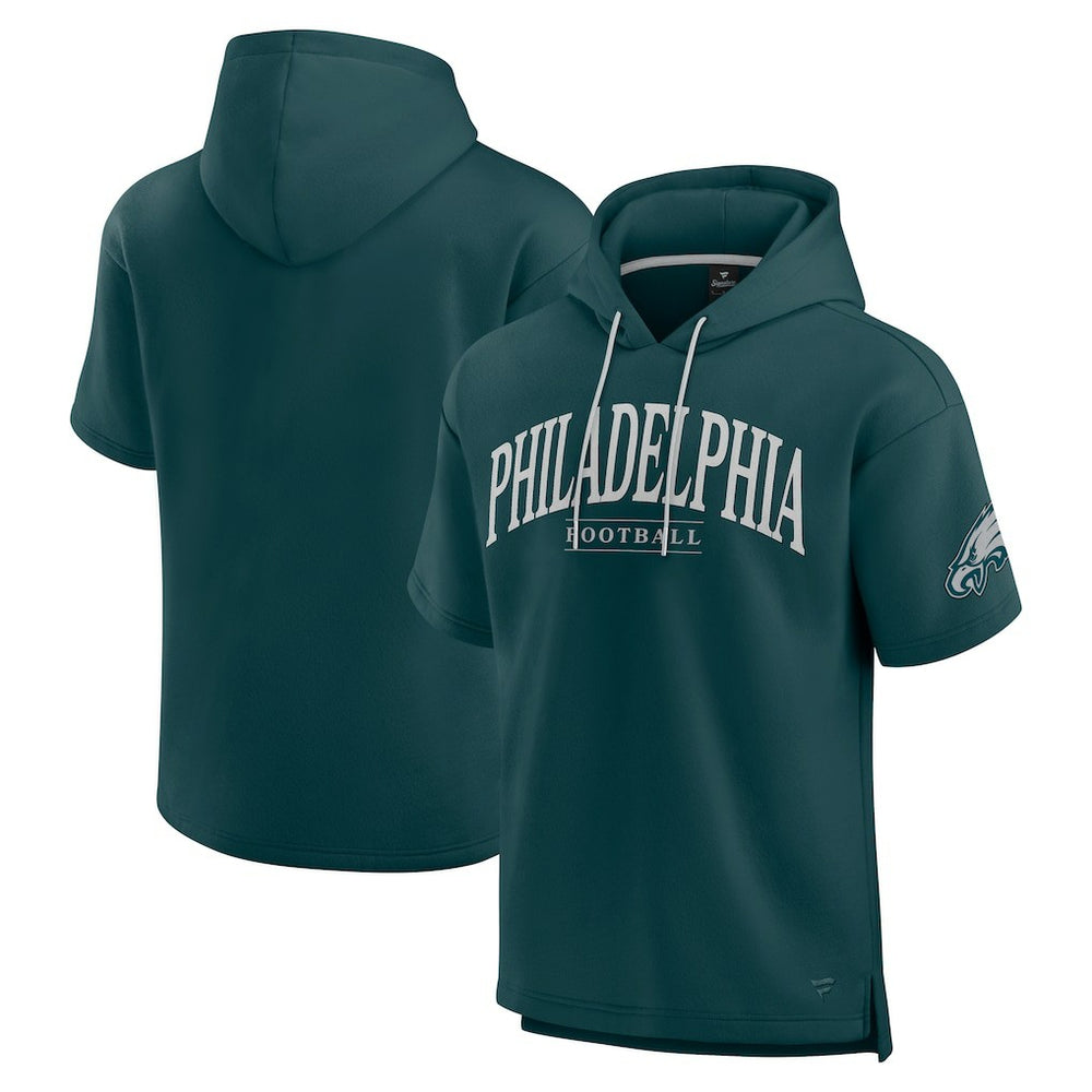Philadelphia Eagles Unisex Elements Ready Short Sleeve Pullover Hoodie Green | Fanatics