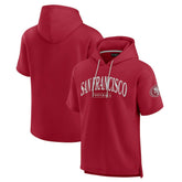San Francisco 49ers Unisex Elements Ready Short Sleeve Pullover Hoodie Scarlet | Fanatics