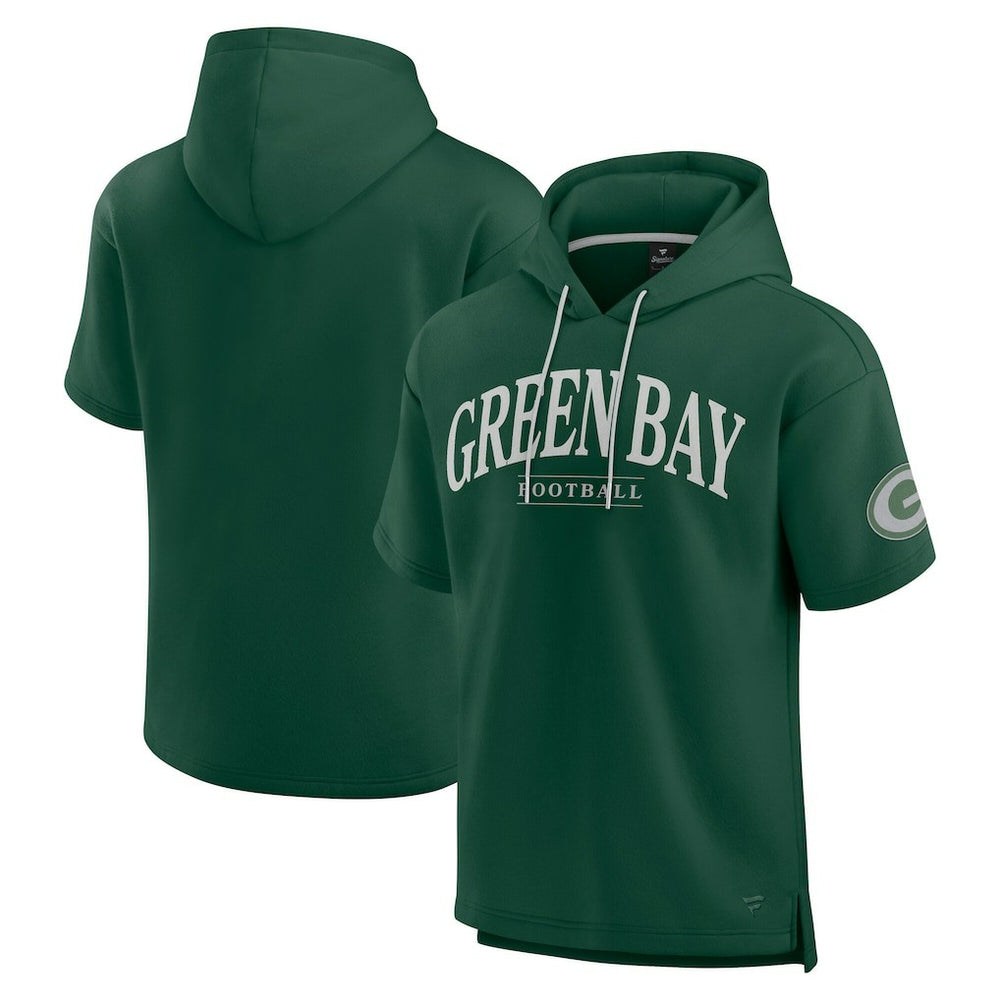 Green Bay Packers Unisex Elements Ready Short Sleeve Pullover Hoodie Green | Fanatics