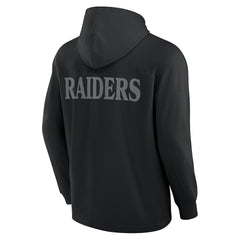 Las Vegas Raiders Elements Blaze Tri-Blend Long Sleeve Hoodie T-Shirt Black | Fanatics