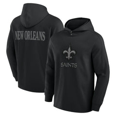 New Orleans Saints Elements Blaze Tri-Blend Long Sleeve Hoodie T-Shirt Black | Fanatics