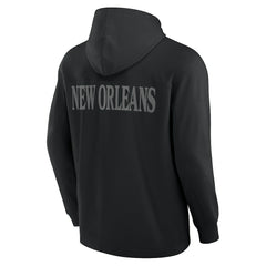 New Orleans Saints Elements Blaze Tri-Blend Long Sleeve Hoodie T-Shirt Black | Fanatics