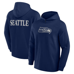 Seattle Seahawks Elements Blaze Tri-Blend Long Sleeve Hoodie T-Shirt College Navy | Fanatics