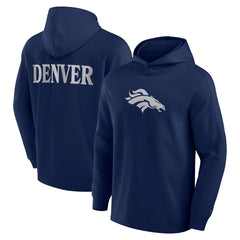 Denver Broncos Elements Blaze Tri-Blend Long Sleeve Hoodie T-Shirt Navy | Fanatics