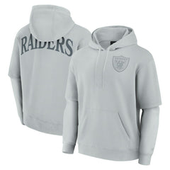 Las Vegas Raiders Unisex Sleek Elements Pullover Hoodie Gray | Fanatics