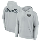 San Francisco 49ers Unisex Sleek Elements Pullover Hoodie Gray | Fanatics
